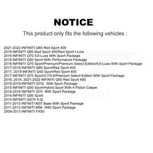 Load image into Gallery viewer, Front Rear Drilled Slot Brake Rotor Ceramic Pad Kit For INFINITI Q50 M37 Q60 Q70