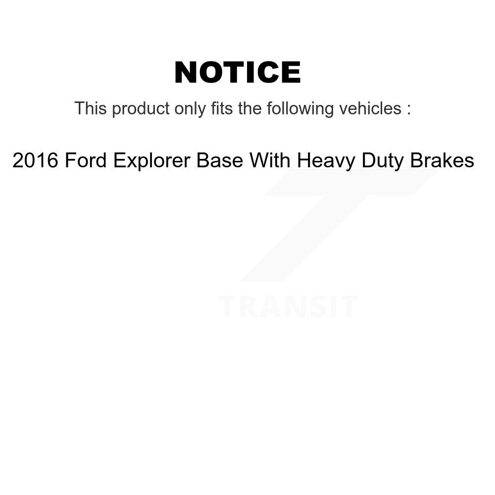 Rotor de frein à disque à fente arrière et kit de plaquettes en céramique pour Ford Explorer Base 2016 