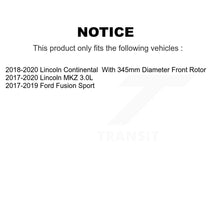 Charger l'image dans la galerie, Front Rear Drill Slot Brake Rotor Ceramic Pad Kit For Ford Fusion Lincoln MKZ Continental KDT-100587