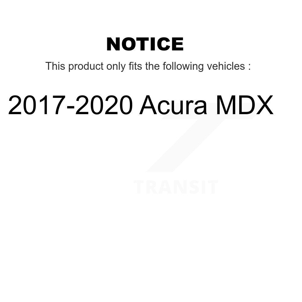 Rear Coated Drill Slot Disc Brake Rotors Ceramic Pad Kit For 2017-2020 Acura MDX