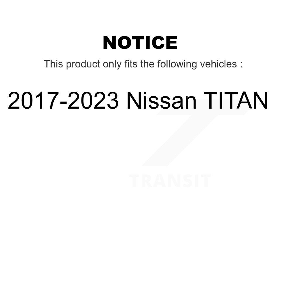 [Front+Rear] 2017-2023 Nissan TITAN Performance Drilled & Slotted Brake Rotor & Ceramic Pads Kit For Max Braking