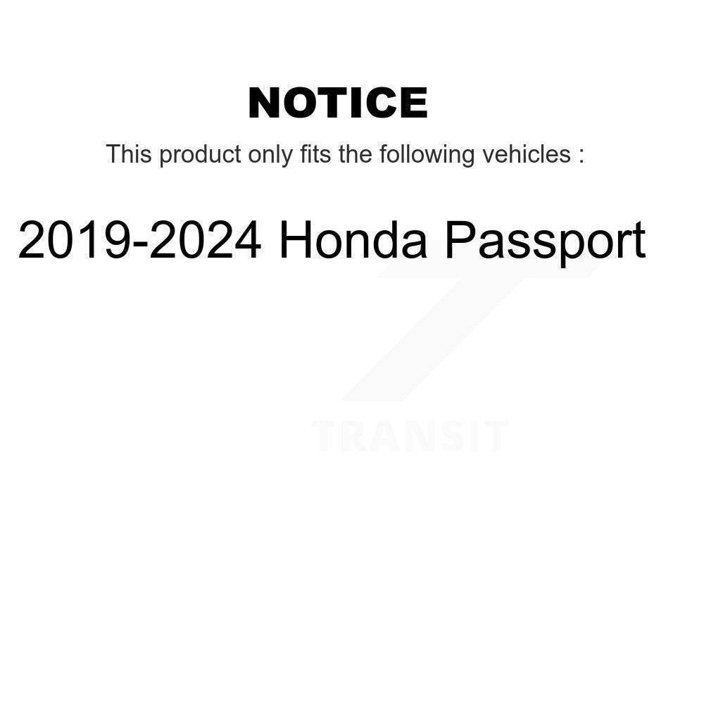 [Front+Rear] 2019-2022 Honda Passport Performance Drilled & Slotted Brake Rotor & Ceramic Pads Kit For Max Braking