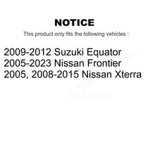 Charger l'image dans la galerie, Kit de plaquettes de frein en céramique, Rotors de frein à fente arrière percés pour Nissan Frontier Xterra Suzuki 