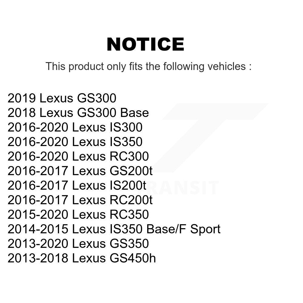 Kit de plaquettes en céramique pour Rotor de frein à fente arrière, pour Lexus GS350 IS300 IS200t IS350 