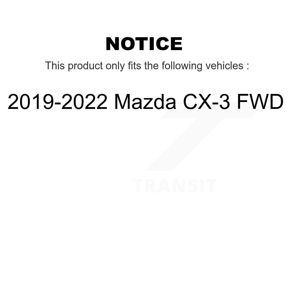 [Front+Rear] 2019-2021 Mazda CX-3 FWD Performance Drilled & Slotted Brake Rotor & Ceramic Pads Kit For Max Braking