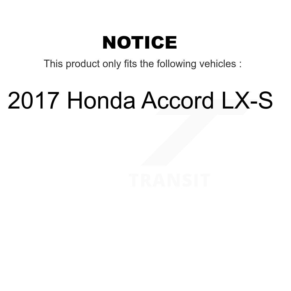 [Front] 2017 Honda Accord LX-S Performance Drilled & Slotted Brake Rotor & Ceramic Pads Kit For Max Braking