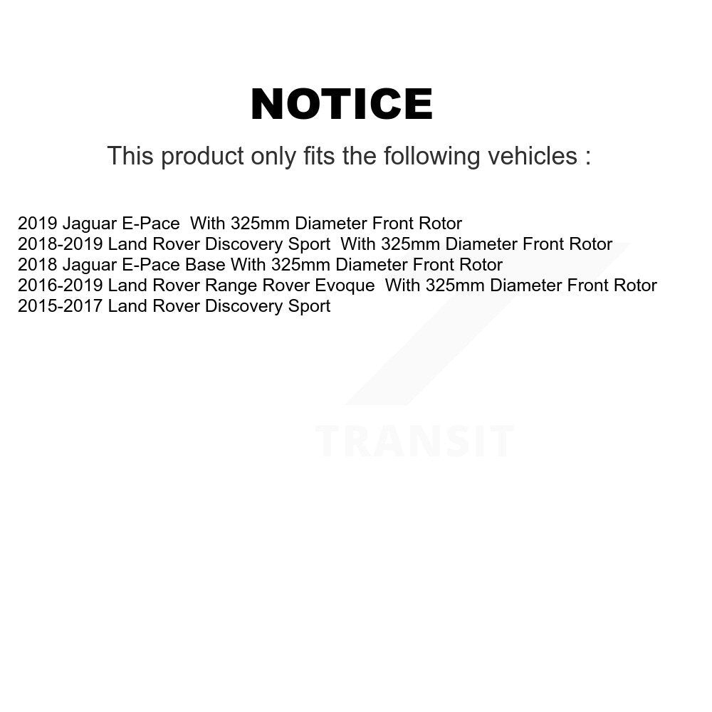 Front Drill Slot Disc Brake Rotor Ceramic Pad Kit For Land Rover Discovery Sport
