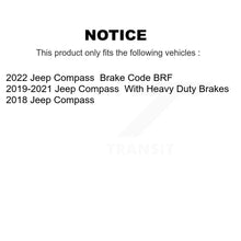Load image into Gallery viewer, Front Rear Coated Drilled Slot Disc Brake Rotor Ceramic Pad Kit For Jeep Compass