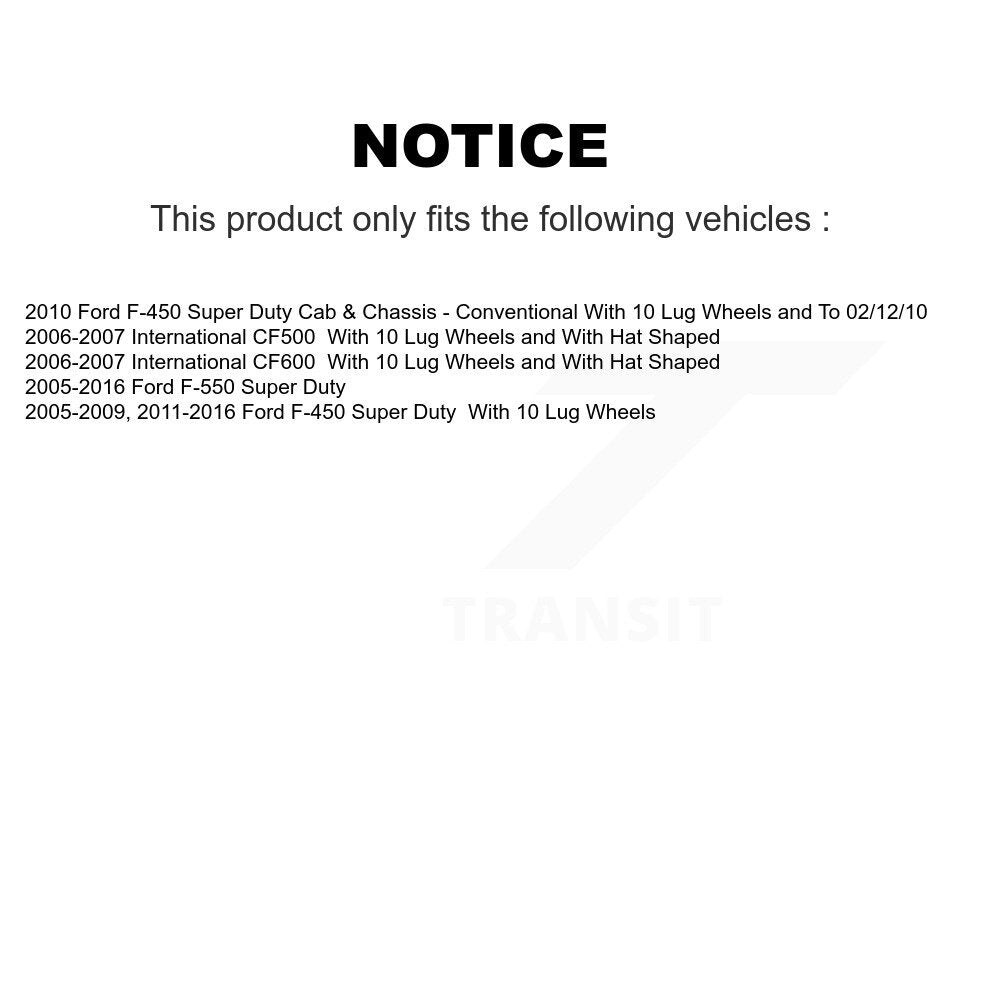 Front Rear Drilled Slot Brake Rotor Ceramic Pad Kit For Ford F-450 Super Duty F-550 CF500 KDT-101211