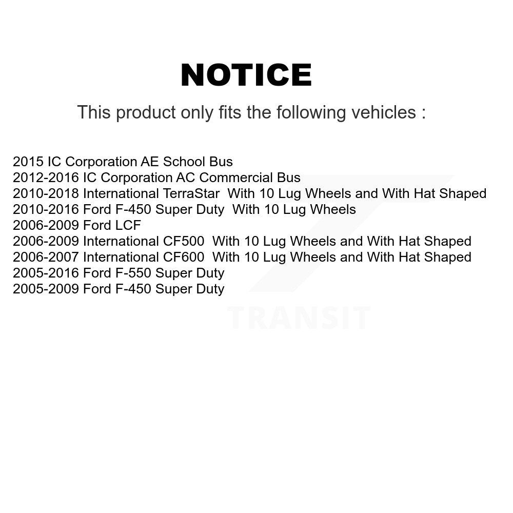 Rear Drill Slot Brake Rotor Ceramic Pad Kit For Ford F-450 Super Duty F-550 International KDT-101219