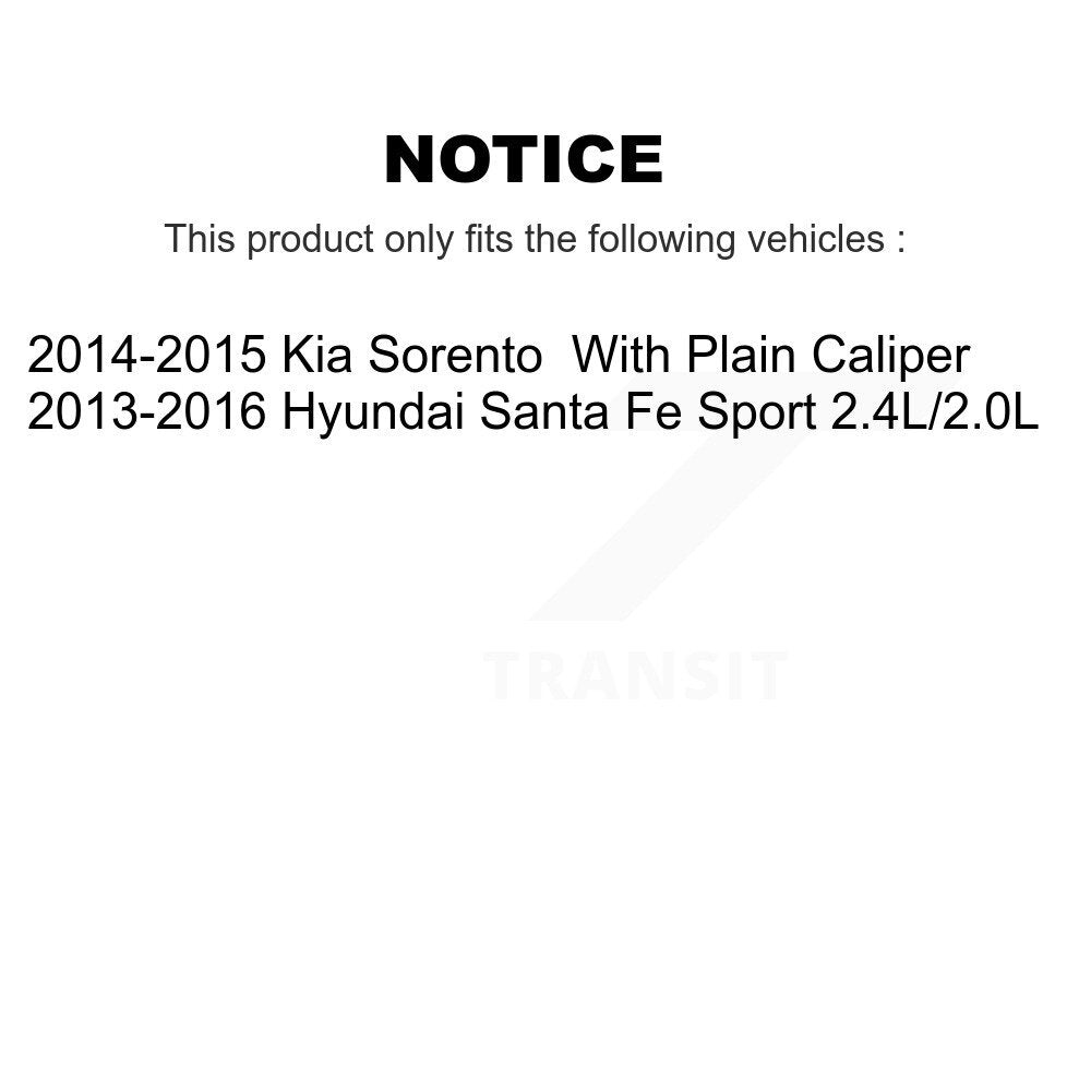 Front Rear Drill Slot Brake Rotors Ceramic Pad Kit For Hyundai Santa Fe Sport Kia Sorento KDT-101234