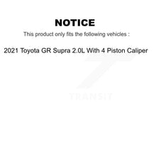 Charger l'image dans la galerie, Front Drill Slot Brake Rotor Ceramic Pad Kit For 21 Toyota GR Supra With 4 Piston Caliper KDT-101273