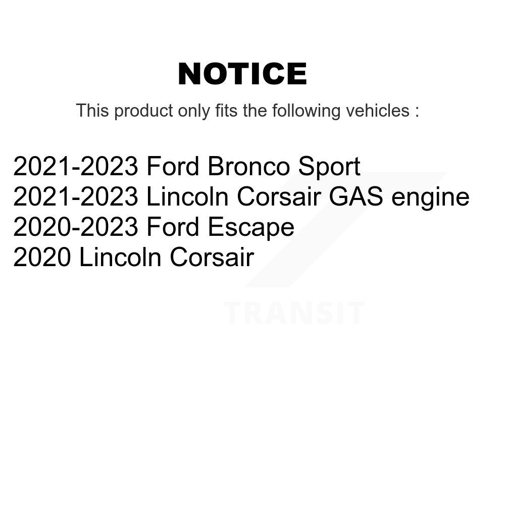 Front Drill Slot Brake Rotor Ceramic Pad Kit For Ford Escape Bronco Sport Lincoln Corsair KDT-101297