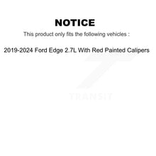 Charger l'image dans la galerie, Front Drill Slot Brake Rotor Ceramic Pad Kit For Ford Edge 2.7L With Red Painted Calipers KDT-101307