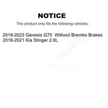 Charger l'image dans la galerie, Front Rear Coated Drill Slot Disc Brake Rotor Ceramic Pad Kit For Genesis G70 Kia Stinger KDT-101340