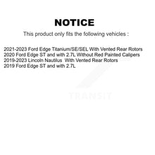 Charger l'image dans la galerie, Rear Coated Drilled Slot Disc Brake Rotors Ceramic Pad Kit For Ford Edge Lincoln Nautilus KDT-101400