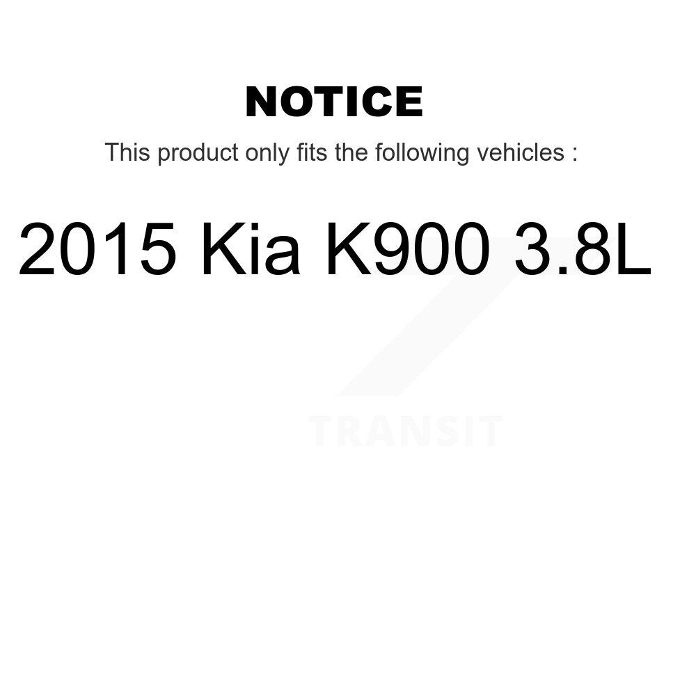Rear Coated Drilled Slotted Disc Brake Rotors And Ceramic Pads Kit For 2015 Kia K900 3.8L KDT-101402