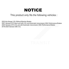 Charger l'image dans la galerie, Rear Coated Drilled Slot Disc Brake Rotor Ceramic Pad Kit For Genesis G70 Kia Stinger G80 KDT-101404