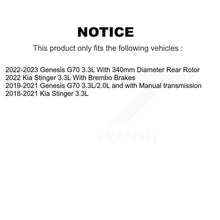 Charger l'image dans la galerie, Rear Coated Drilled Slotted Disc Brake Rotors Ceramic Pad Kit For Genesis G70 Kia Stinger KDT-101406