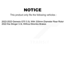 Charger l'image dans la galerie, Rear Coated Drill Slot Disc Brake Rotors Ceramic Pad Kit For Genesis G70 Kia Stinger 3.3L KDT-101407