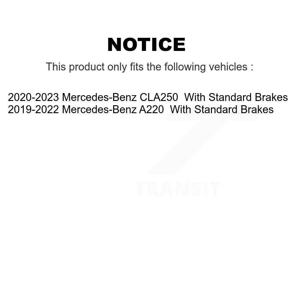 Rear Coated Drilled Slot Disc Brake Rotor & Ceramic Pad Kit For Mercedes-Benz A220 CLA250 KDT-101411