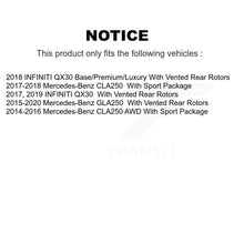 Charger l'image dans la galerie, Front Rear Drilled Slot Brake Rotors Ceramic Pad Kit For Mercedes-Benz GLA250 CLA250 QX30 KDT-101841