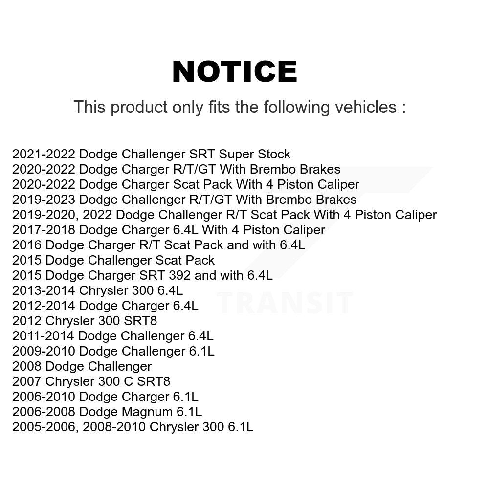 Front Rear Drilled Slot Brake Rotor Ceramic Pad Kit For Dodge Charger Chrysler 300 Magnum KDT-101842