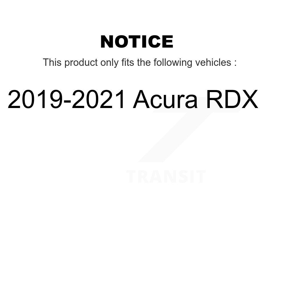 Front Rear Coated Drilled Slot Disc Brake Rotor & Ceramic Pad Kit For 2019-2021 Acura RDX KDT-101856