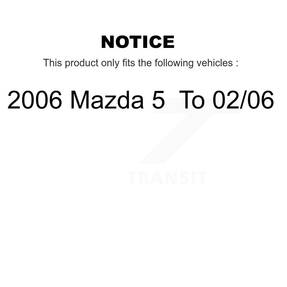 Front Rear Coated Drilled Slot Disc Brake Rotor Ceramic Pad Kit For 2006 Mazda 5 To 02 06 KDT-101861