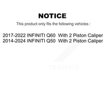Charger l'image dans la galerie, Front Rear Coated Drilled Slotted Disc Brake Rotor &amp; Ceramic Pad Kit For INFINITI Q50 Q60 KDT-101886
