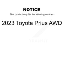Charger l'image dans la galerie, Front Rear Coated Drilled Slot Disc Brake Rotor Ceramic Pad Kit For 2023 Toyota Prius AWD KDT-101937