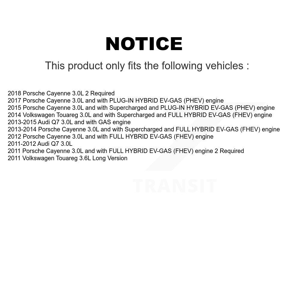 Air Cabin Engine Cartridge Oil Filters (3 Total) Kit For Porsche Cayenne Audi Q7