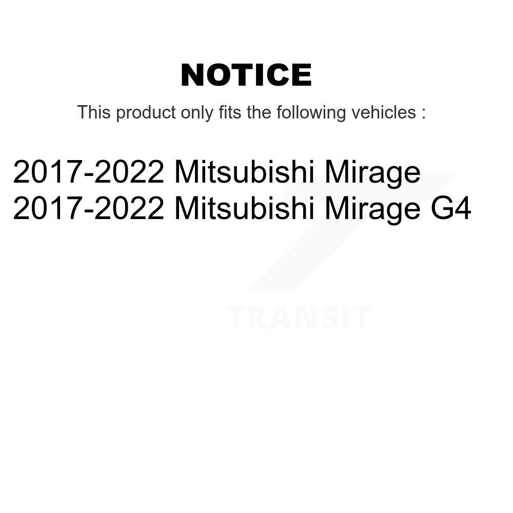 Front Coated Disc Brake Rotor Ceramic Pad Kit For 2017-2022 Mitsubishi Mirage G4