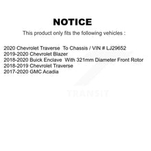 Charger l'image dans la galerie, Front Coated Brake Rotor Ceramic Pad Kit For Chevrolet Traverse GMC Acadia Buick
