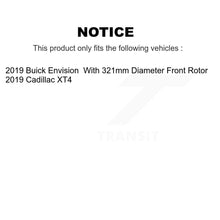 Charger l'image dans la galerie, [Front] 2019 Buick Envision Cadillac XT4 Premium Coated Rotors &amp; Ceramic Pads Brake Kit For Max Braking