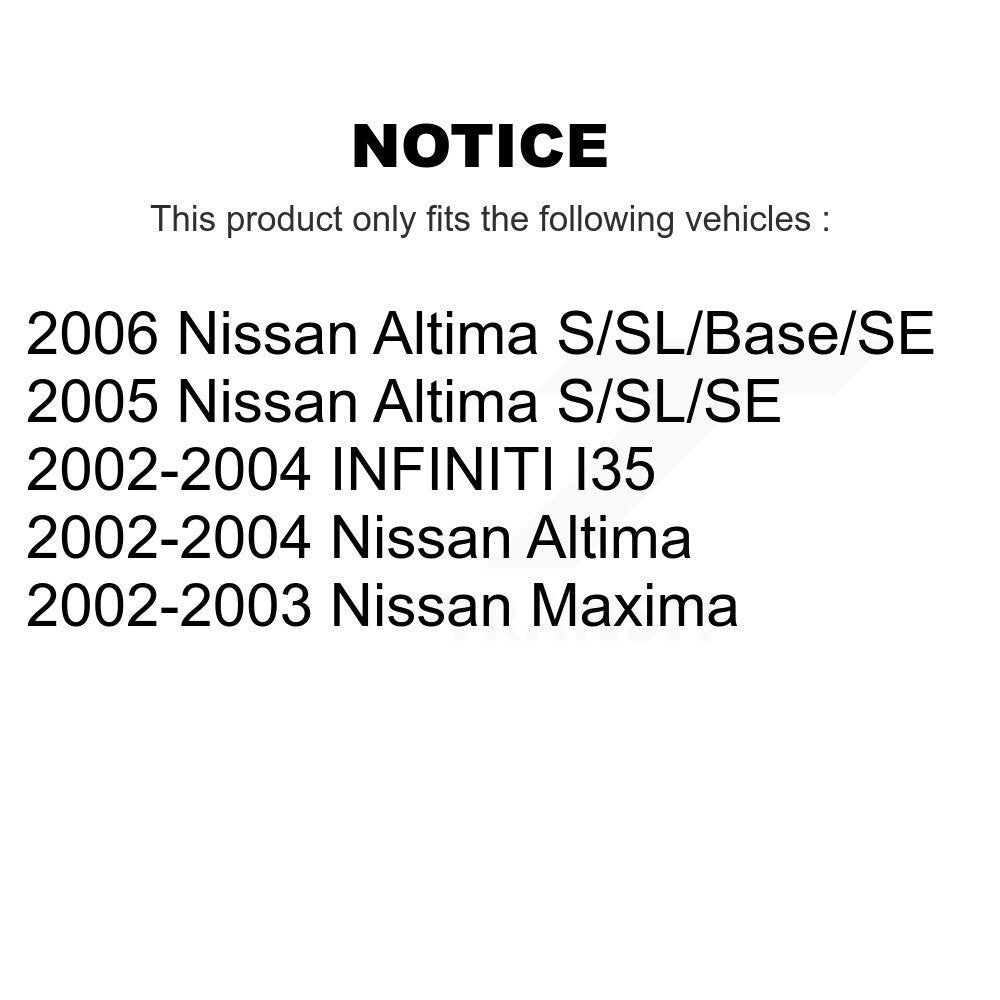 Front Coated Brake Rotor & Ceramic Pad Kit For Nissan Altima Maxima INFINITI I35