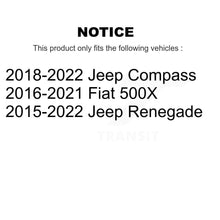 Charger l'image dans la galerie, Front Coat Disc Brake Rotors Ceramic Pad Kit For Jeep Renegade Compass Fiat 500X
