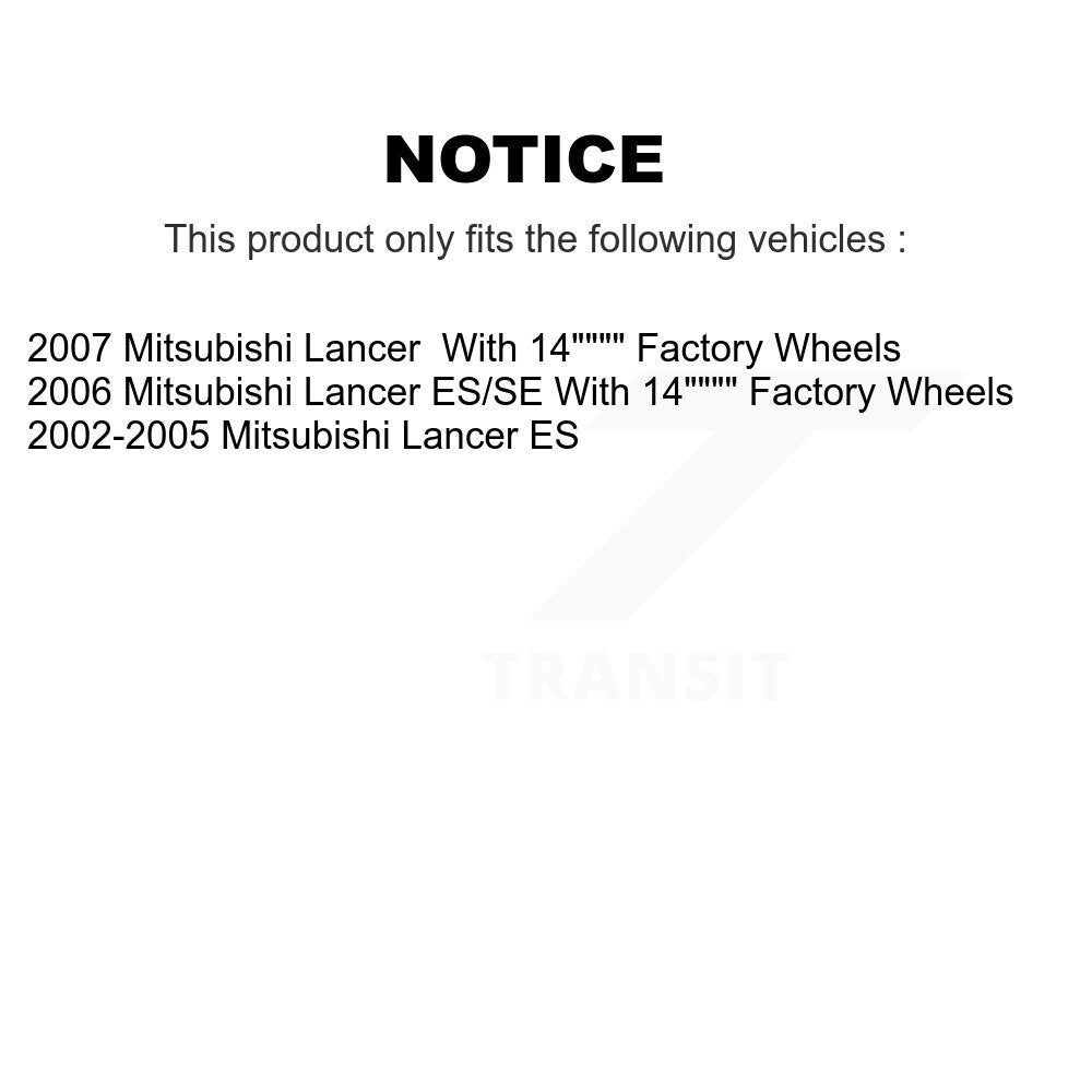 Front Coated Disc Brake Rotors And Ceramic Pads Kit For Mitsubishi Lancer
