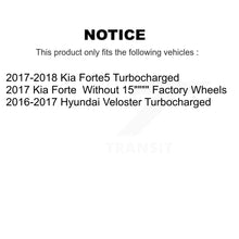 Charger l'image dans la galerie, Front Coated Brake Rotor &amp; Ceramic Pad Kit For Kia Forte Hyundai Veloster Forte5