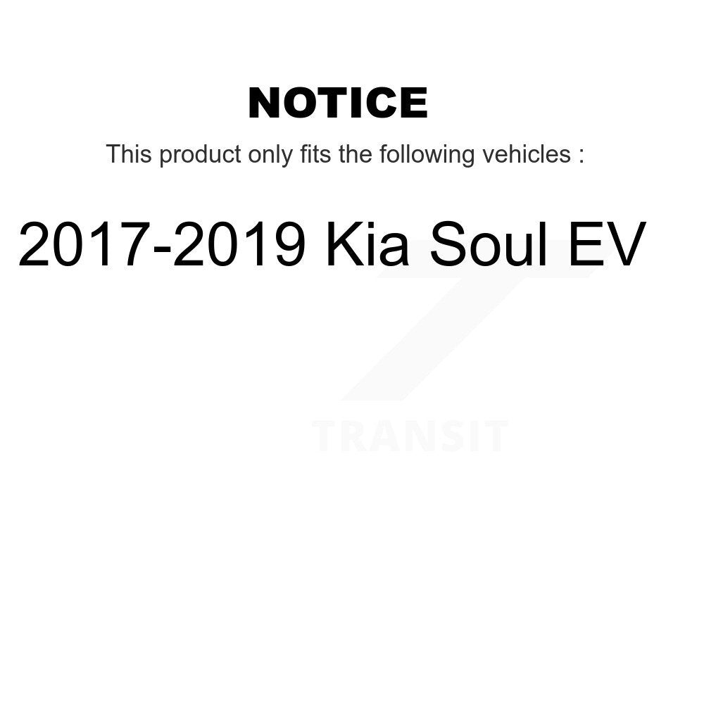 Front Coated Disc Brake Rotors And Ceramic Pads Kit For 2017-2019 Kia Soul EV