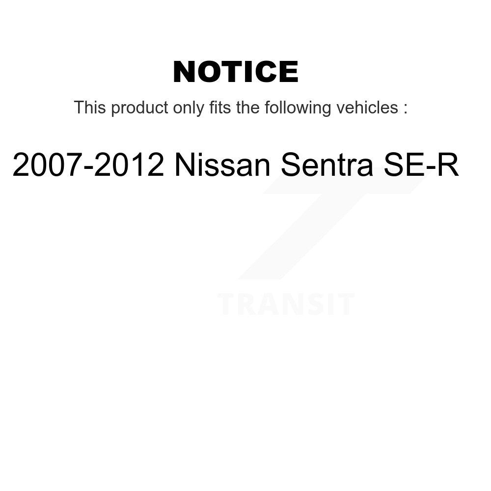 Front Coated Disc Brake Rotor & Ceramic Pad Kit For 2007-2012 Nissan Sentra SE-R