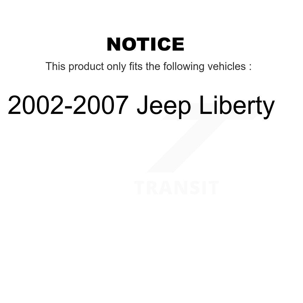 [Front] 2002-2007 Jeep Liberty Premium Coated Rotors & Ceramic Pads Brake Kit For Max Braking
