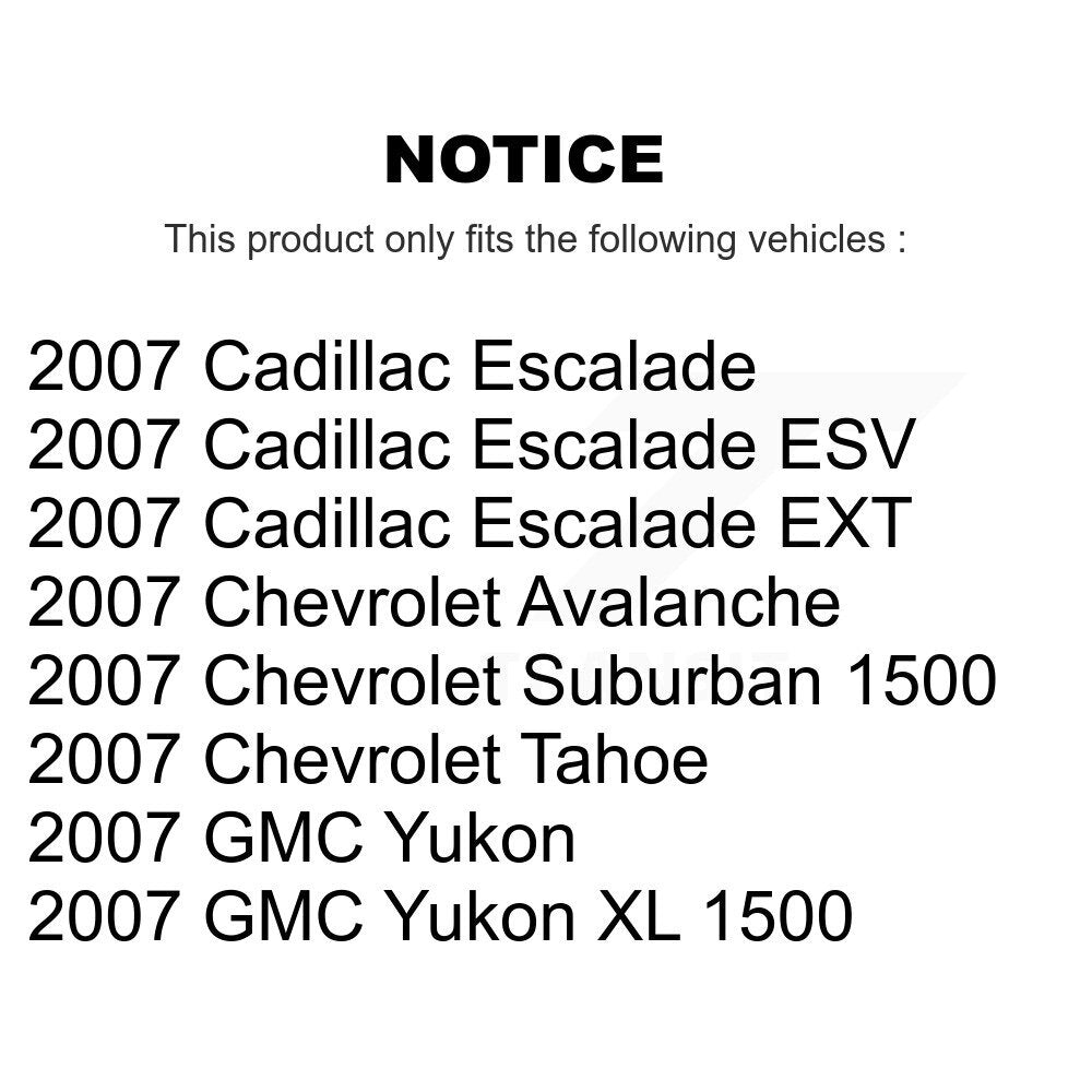 Kit de plaquettes de frein en céramique, Rotors de manteau avant, pour Chevrolet Tahoe GMC Suburban 1500 XL 