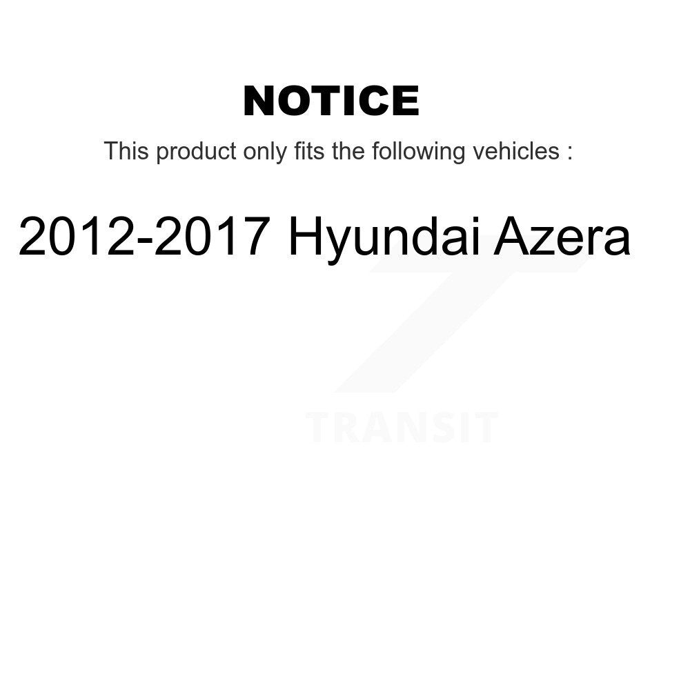 Front Coated Disc Brake Rotors And Ceramic Pads Kit For 2012-2017 Hyundai Azera