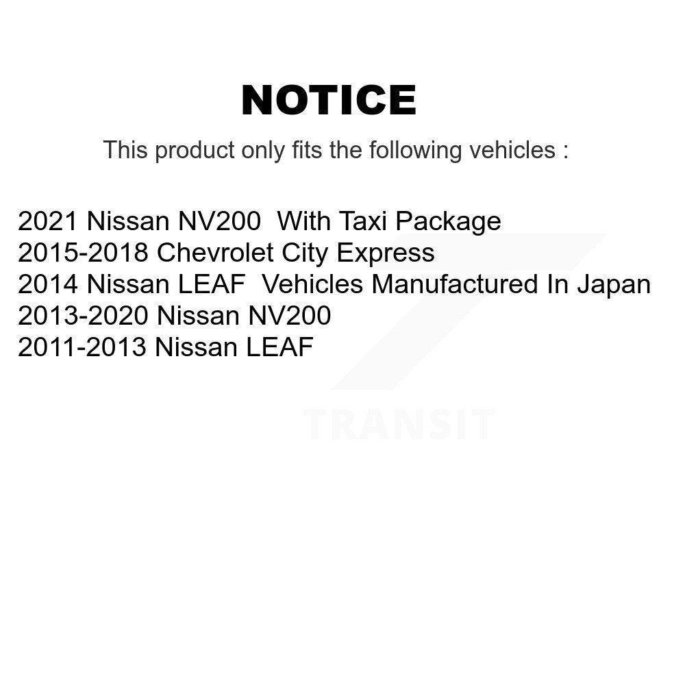 Front Coat Disc Brake Rotor Ceramic Pad Kit For Nissan NV200 LEAF Chevrolet City