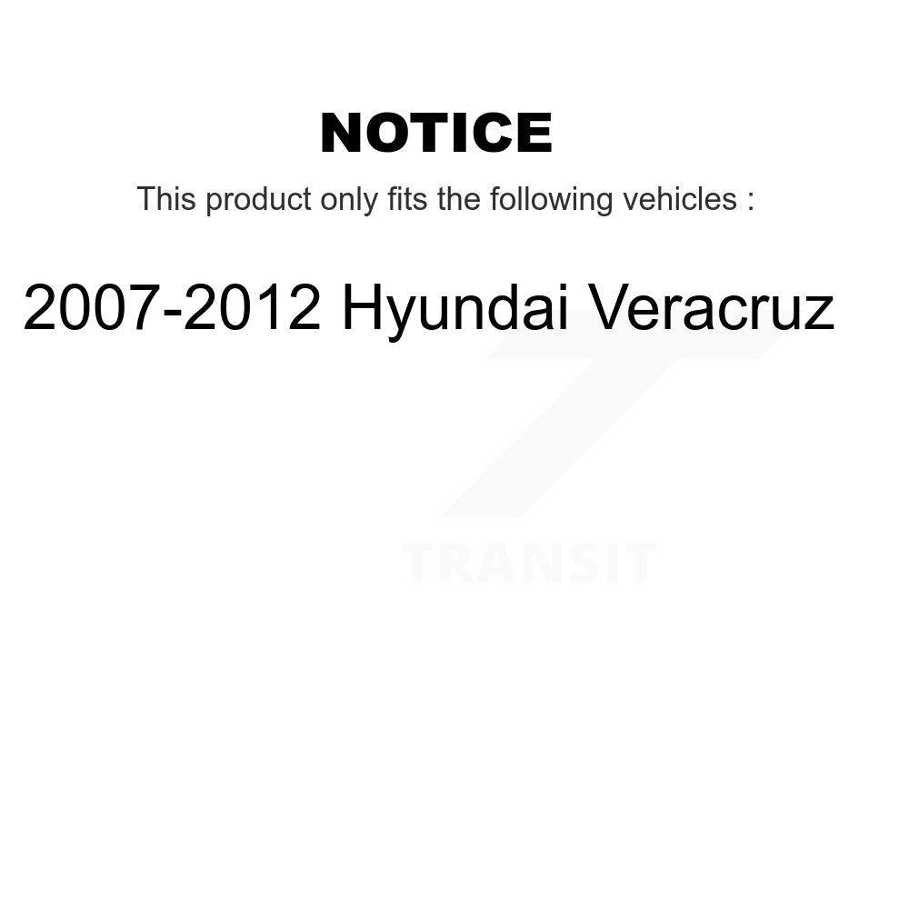 Front Coated Disc Brake Rotor And Ceramic Pad Kit For 2007-2012 Hyundai Veracruz