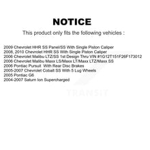 Load image into Gallery viewer, Front Rear Coat Brake Rotors Ceramic Pad Kit For Chevrolet Cobalt Saturn Ion HHR