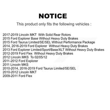 Load image into Gallery viewer, Front Rear Coated Brake Rotors Ceramic Pad Kit For Ford Explorer Taurus Flex MKT