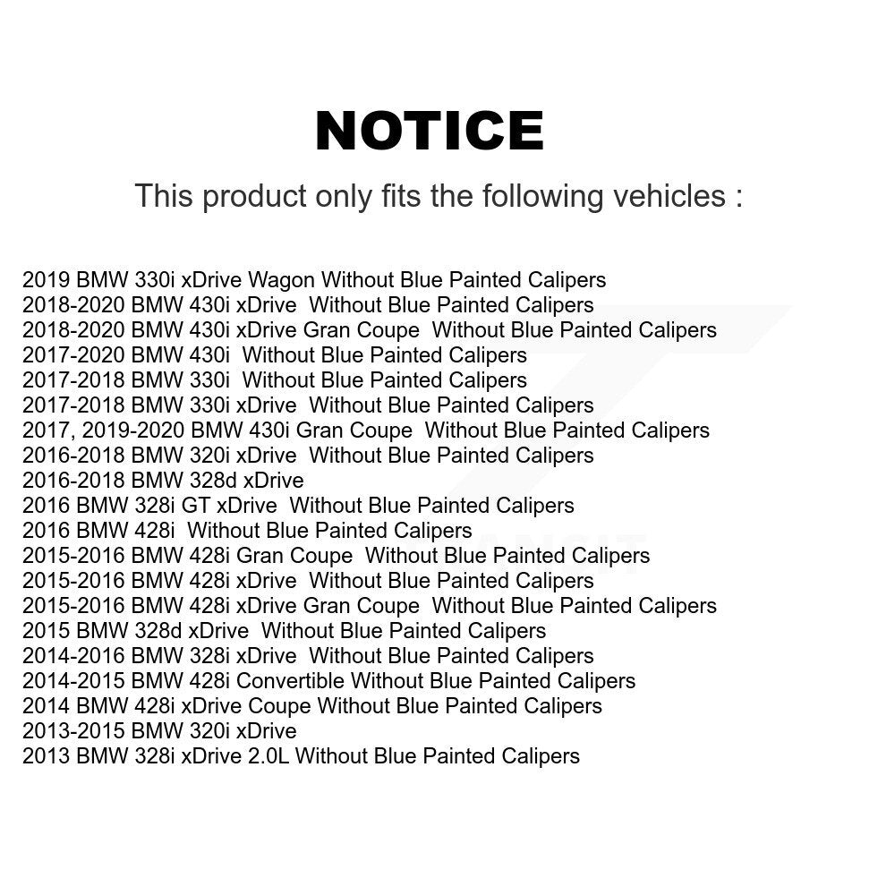 Front Rear Coated Brake Rotor Ceramic Pad Kit For BMW 328i xDrive 320i 330i 428i