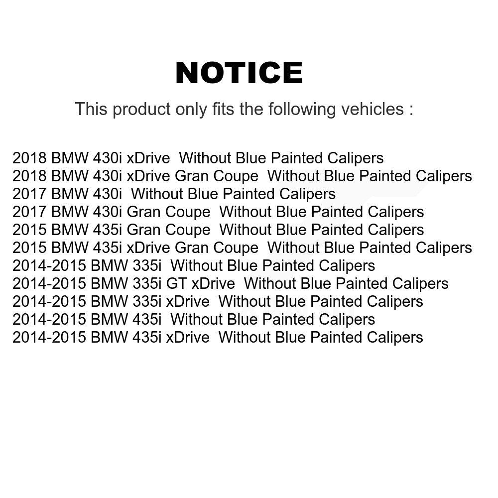 Front Rear Coated Brake Rotor & Ceramic Pad Kit For BMW 435i 335i xDrive GT Gran